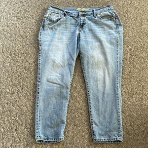 Old Navy The Boyfriend Cropped Denim Blue Jeans